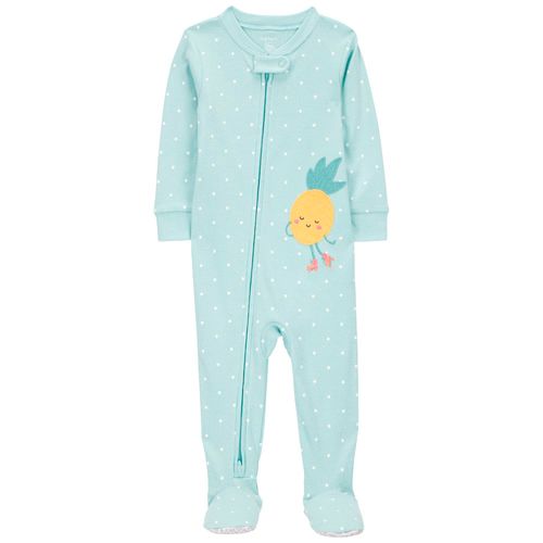 Pijama celeste con estampado para niña