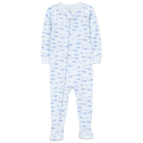 Pijama celeste con estampado para bebé niño