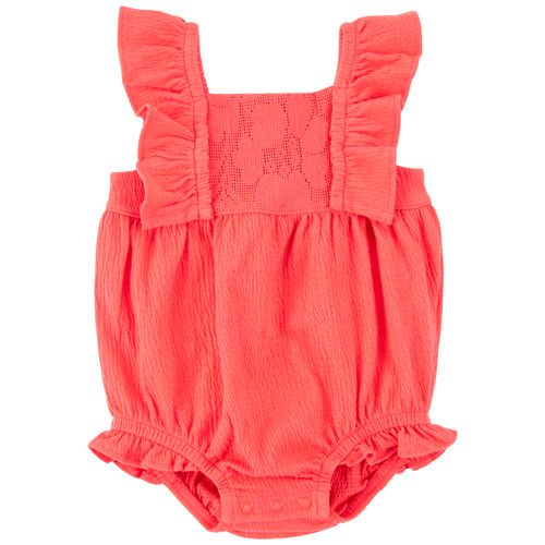 Romper anaranjado sólido para bebé niña