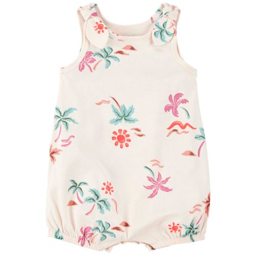 Romper blanco con estampado para bebé niña
