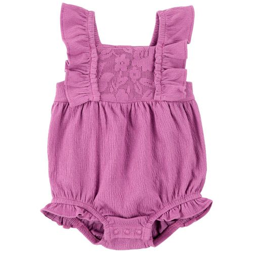 Romper morado sólido para bebé niña
