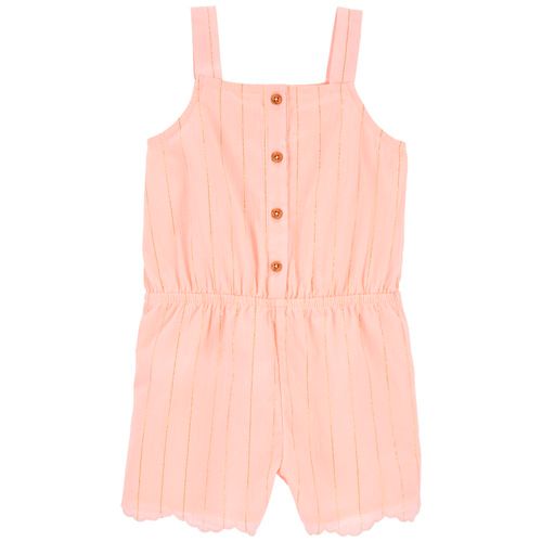 Romper color rosado a rayas para niña