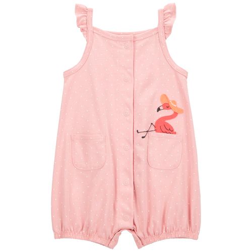 Romper rosado con estampado para bebé niña