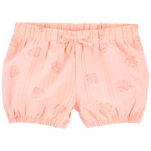 Short coral con estampado para niña