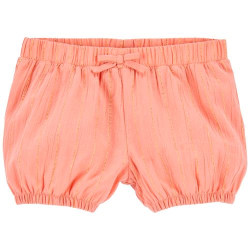Short coral a rayas para niña