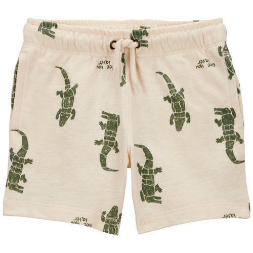Short beige con estampado para niño