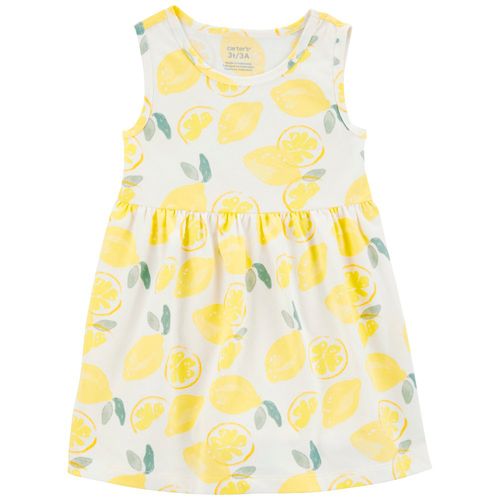 Vestido blanco con estampado para niña