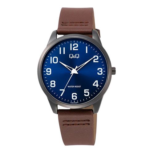 Reloj Q&Q análogo cuero café para hombre