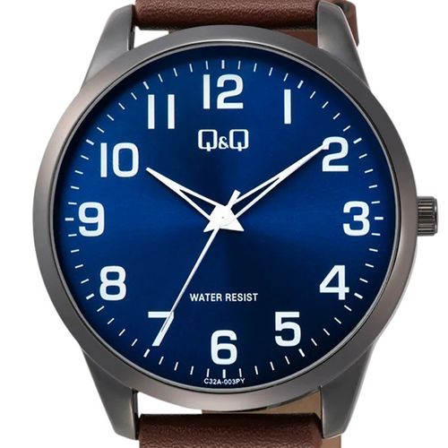 Reloj Q&Q análogo cuero café para hombre