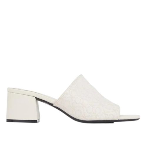 Sandalia casual Calvin Klein blanco para mujer