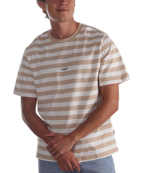 Camiseta Jack & Jones relaxed fit rayada bicolor para hombre
