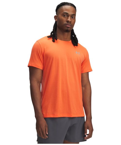 Camiseta deportiva básica Under Armour anaranjada heather para hombre