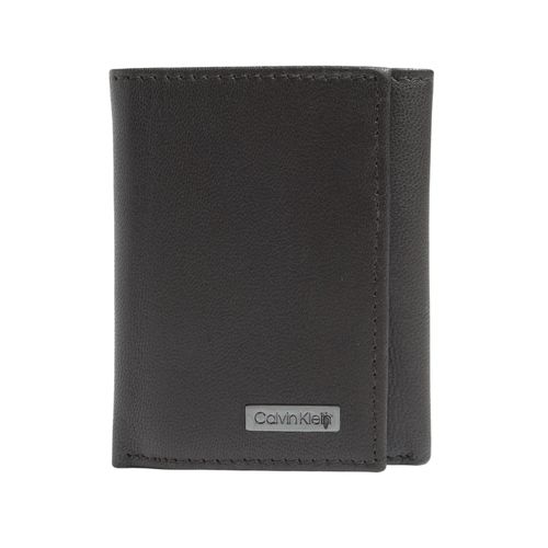 Billetera trifold Calvin Klein café chocolate para hombre