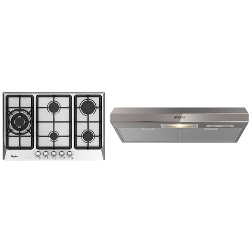 Bundle cocina de mesa a Gas Whirlpool 30" pulgadas + Extractor de olor Whirlpool 76cm