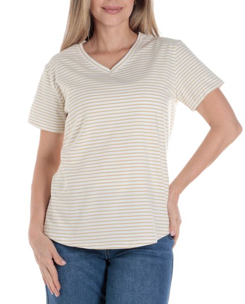 Camiseta Nicolle rayada manga corta para mujer