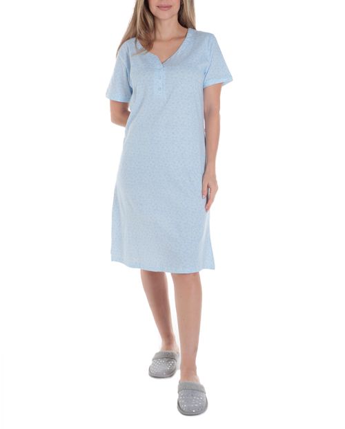 Camisón Nicolle estampado manga corta para mujer