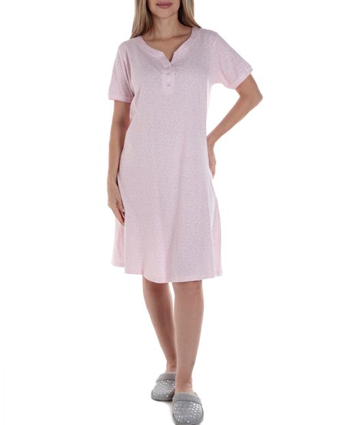 Camisón Nicolle estampado manga corta para mujer