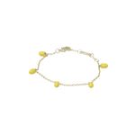 104902348---Pulsera-con-dijes-de-limones-de-brass-en-baño-de-oro-1mm-6--para-mujer