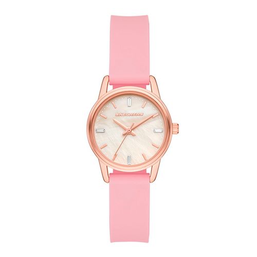 Set de bandas y reloj análogo Skechers de silicona multicolor para mujer