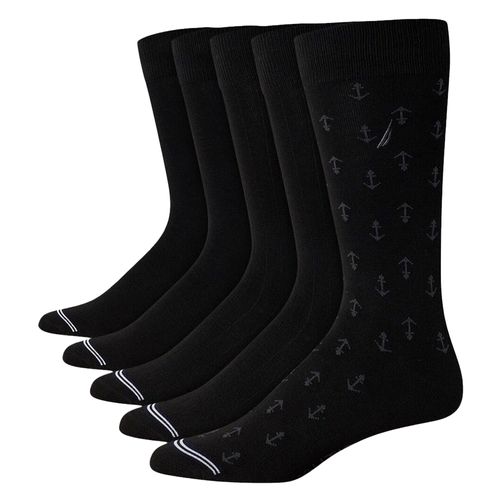 Pack de 5 pares de calcetines Nautica negros para hombre