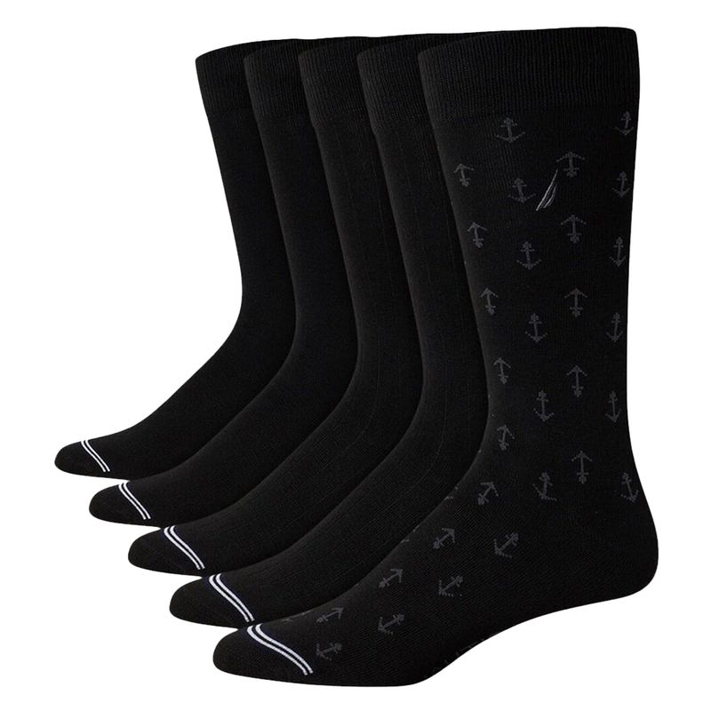 104897074-Pack-de-5-pares-de-calcetines-Nautica-negros-para-hombre