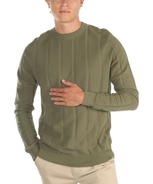 Suéter casual Unexpected verde oscuro texturizada para hombre