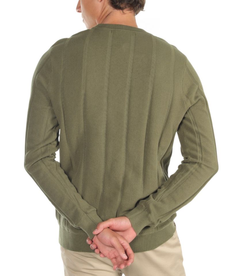 104774224-Sueter-casual-Unexpected-verde-oscuro-texturizada-para-hombre