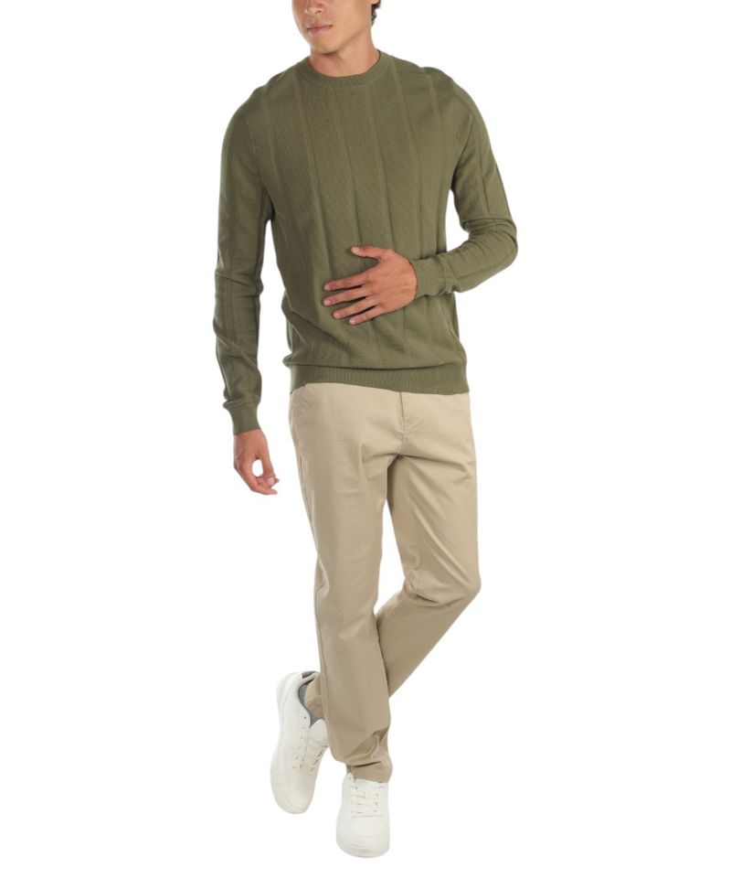 104774224-Sueter-casual-Unexpected-verde-oscuro-texturizada-para-hombre