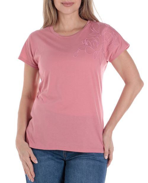 Camiseta Nicolle rosada manga corta para mujer