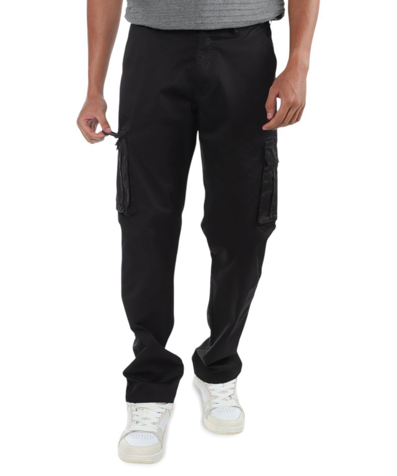 104693118-Pantalon-cargo-Unexpected-straight-fit-negro-solido-para-hombre