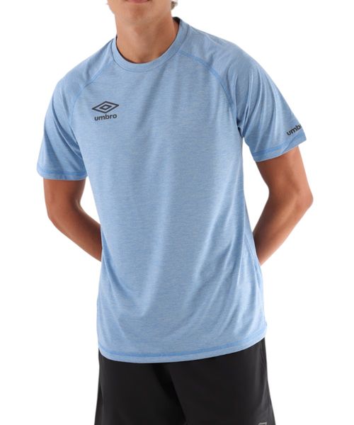 Camiseta deportiva Umbro performance running celeste heather para hombre