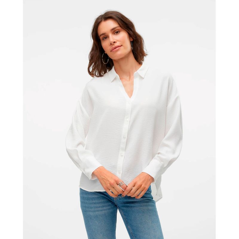 Camiseta Lino Mujer Blusas VERO MODA Para Mujer Estilo Danés