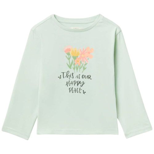 Blusa verde con estampado para niña