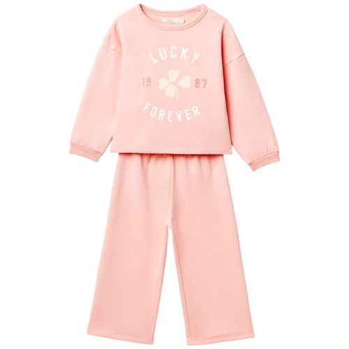 Conjunto de 2 piezas rosado con estampado para niña