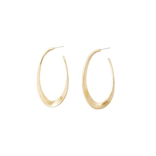Aretes ovalados color dorado para mujer