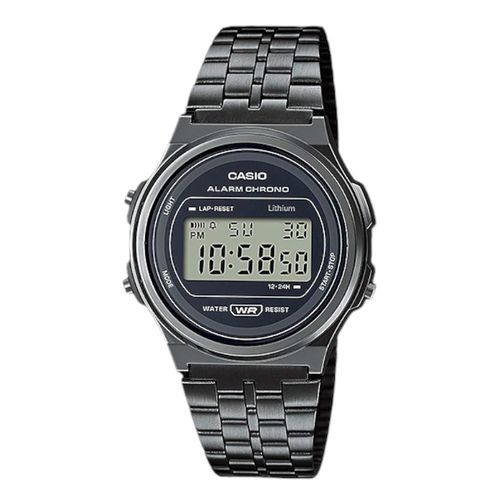 Reloj Casio digital de acero inoxidable en color negro unisex