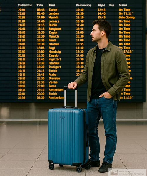 Maleta grande Travel Pro azul