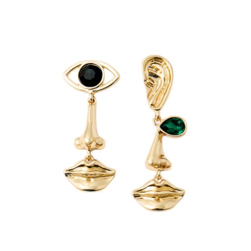 Aretes dorados para mujer