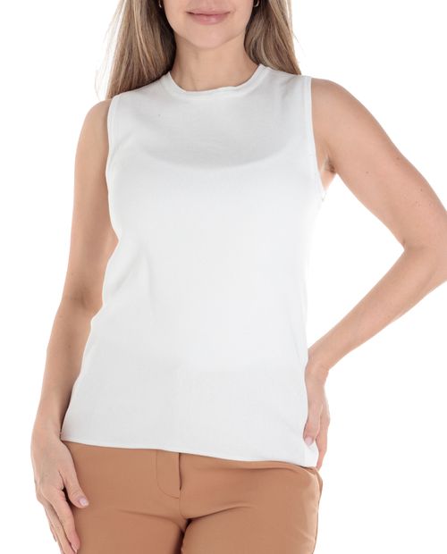 Camiseta Nicolle tank top blanca sin mangas para mujer