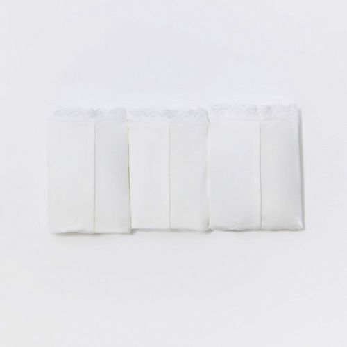 Set de 3 panties Sfera blanca de cintura media para mujer