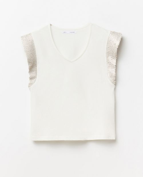 Camiseta Sfera blanca manga corta para mujer