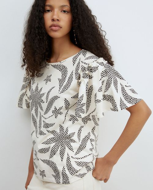 Camiseta Sfera estampada manga corta para mujer