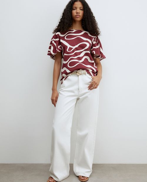 Camiseta Sfera estampada manga corta para mujer