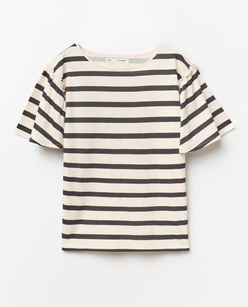 Camiseta Sfera rayada manga corta para mujer