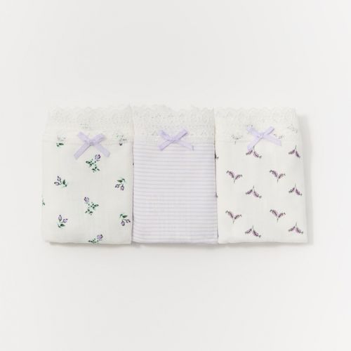 Set de 3 panties Sfera multicolor de cintura media para mujer