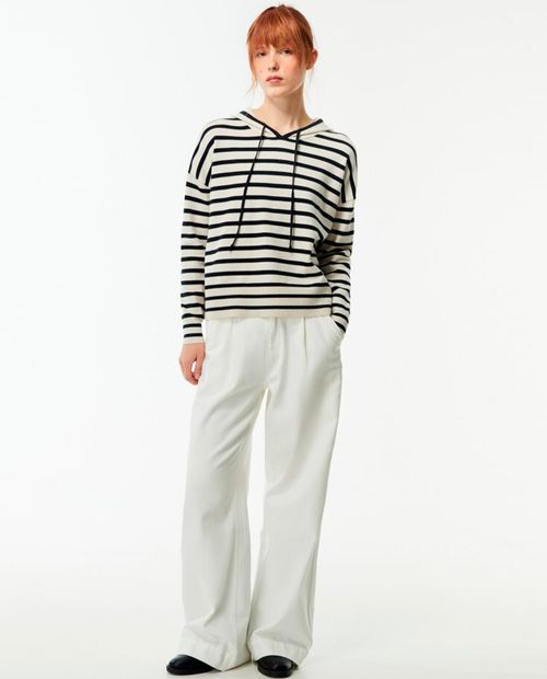 Suéter Sfera hooded rayado para mujer