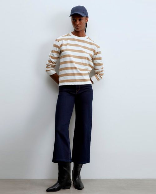 Suéter Sfera pull over rayado para mujer