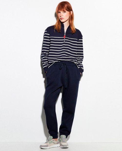 Pantalón Sfera jogger azul de cintura alta para mujer