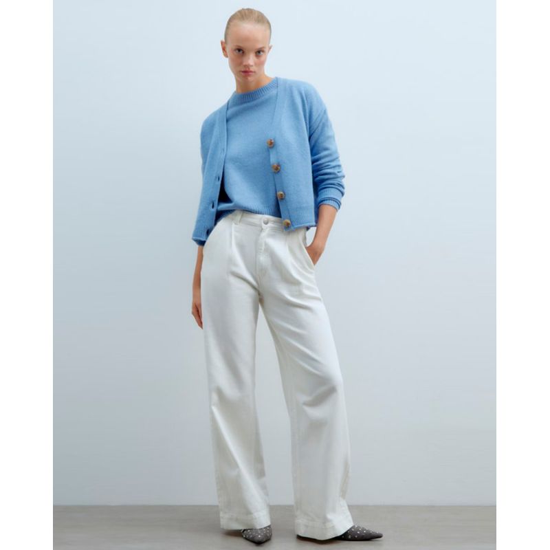 Suéter Sfera cárdigan celeste para mujer Siman El Salvador