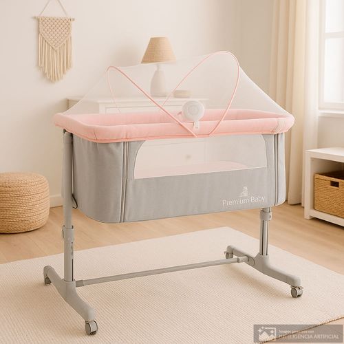 Cuna colecho Mix rosado con gris